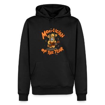 Moo-sician de l’année Scottish Highland Cow - Sweat à capuche Premium bio Homme - noir - Devant - Nico (187cm)