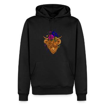 Scottish Highland Cow Cattle Cow Whisperer Farming - Männer Premium Bio Hoodie - Schwarz - Vorne - Nico (187cm)