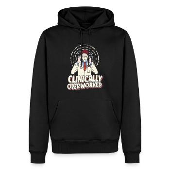 Krankenschwester - Männer Premium Bio Hoodie - Schwarz - Vorne - Nico (187cm)