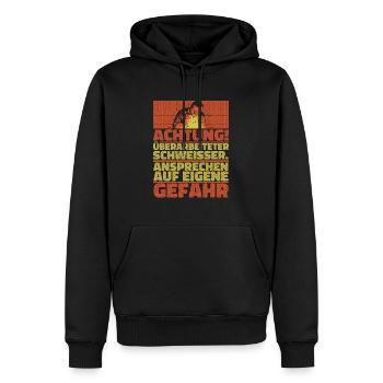 Schmied Schlosser Metallbauer Eisen - Männer Premium Bio Hoodie - Schwarz - Vorne - Nico (187cm)