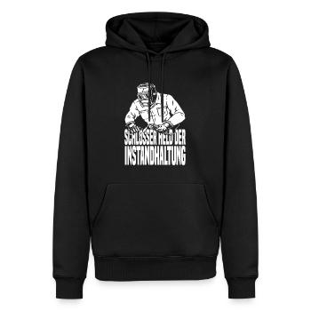 Schmied Schlosser Metallbauer Eisen - Männer Premium Bio Hoodie - Schwarz - Vorne - Nico (187cm)