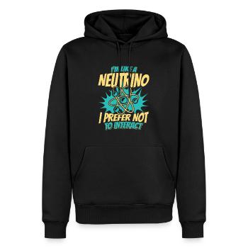 Physicien physicien - Sweat à capuche Premium bio Homme - noir - Devant - Nico (187cm)