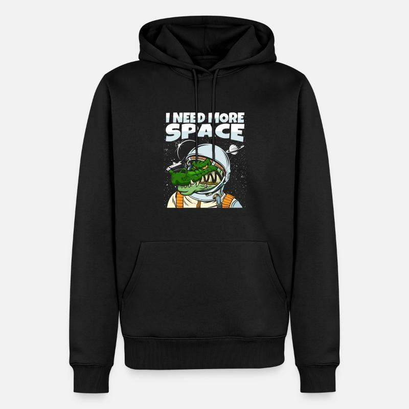 Krokodil Alligator - Männer Premium Bio Hoodie - Schwarz