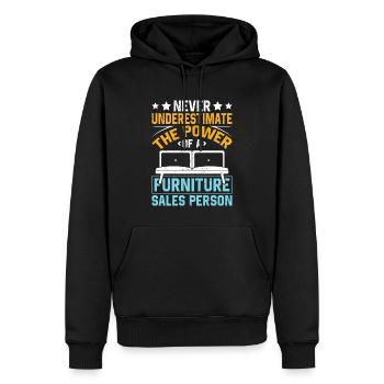 Furniture Sales Person Salesman Saleswoman Job - Männer Premium Bio Hoodie - Schwarz - Vorne - Nico (187cm)