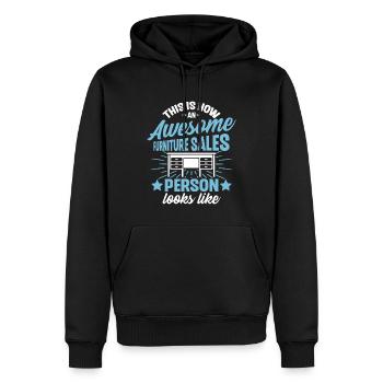 Furniture Sales Person Salesman Saleswoman Job - Men’s Premium Organic Hoodie - black - Front - Nico (187cm)