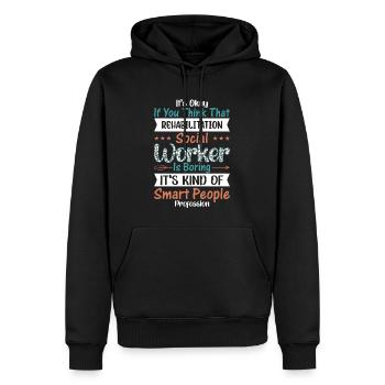 Rehabilitation Social Worker Occupation Job Rehab - Männer Premium Bio Hoodie - Schwarz - Vorne - Nico (187cm)