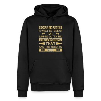 Board Game Lover Chess Player Dice - Männer Premium Bio Hoodie - Schwarz - Vorne - Nico (187cm)