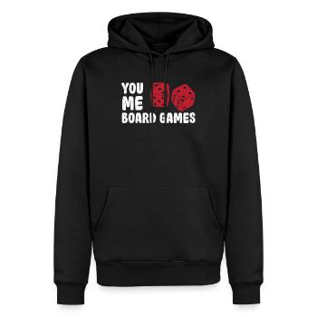 You Me Board Games Chess Player Dice - Männer Premium Bio Hoodie - Schwarz - Vorne - Nico (187cm)