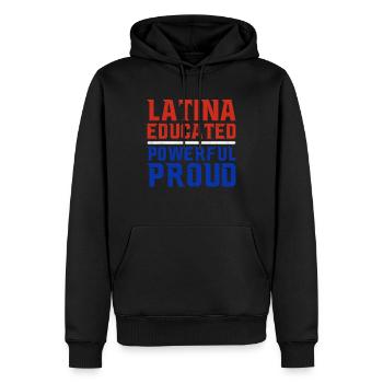 Latina Educated Powerful Proud Latin America - Männer Premium Bio Hoodie - Schwarz - Vorne - Nico (187cm)
