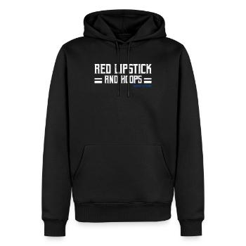 Red Lipstick And Hoops Pride Latin America Latina - Männer Premium Bio Hoodie - Schwarz - Vorne - Nico (187cm)