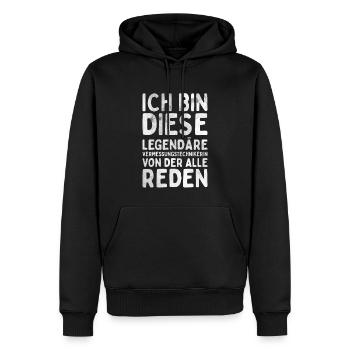 Vermessungstechniker Landvermesser Tolle - Männer Premium Bio Hoodie - Schwarz - Vorne - Nico (187cm)