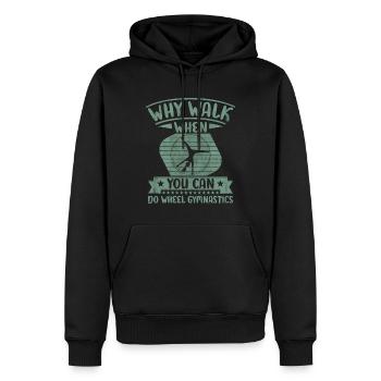 Pourquoi marcher quand vous pouvez faire Wheel Lover - Sweat à capuche Premium bio Homme - noir - Devant - Nico (187cm)