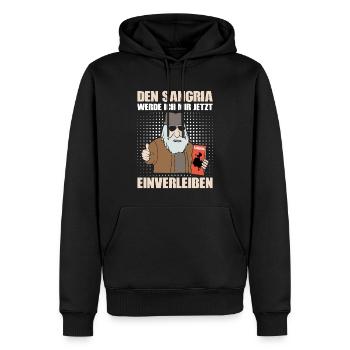 DEN SANGRIA WERDE ICH MIR JETZT EINVERLEIBEN - Männer Premium Bio Hoodie - Schwarz - Vorne - Nico (187cm)