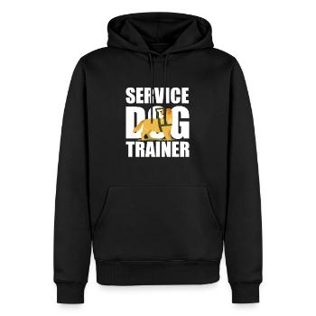 Dresseur de chiens Dresseur de chiens - Sweat à capuche Premium bio Homme - noir - Devant - Nico (187cm)