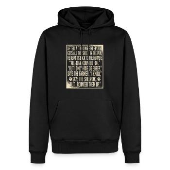 Dresseur de chiens Dresseur de chiens - Sweat à capuche Premium bio Homme - noir - Devant - Nico (187cm)