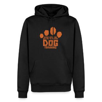 Dresseur de chiens Patte Dresseur de chiens - Sweat à capuche Premium bio Homme - noir - Devant - Nico (187cm)