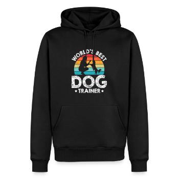 Hundetrainer Hundetrainer - Männer Premium Bio Hoodie - Schwarz - Vorne - Nico (187cm)