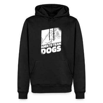 Hundetrainer Gib Mir Fünf Hundetrainer - Männer Premium Bio Hoodie - Schwarz - Vorne - Nico (187cm)