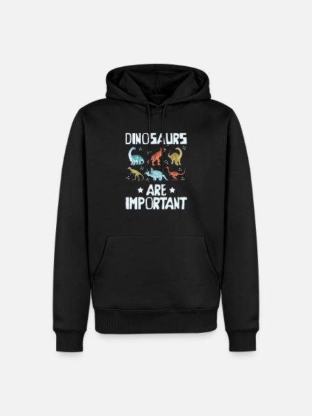 Dinosaure - Sweat à capuche Premium bio Homme - noir