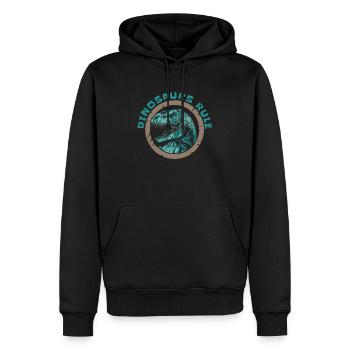 Dinosaure Dinosaure adulte - Sweat à capuche Premium bio Homme - noir - Devant - Nico (187cm)