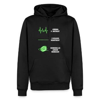 Gestionnaire junior Travailleur professionnel - Sweat à capuche Premium bio Homme - noir - Devant - Nico (187cm)