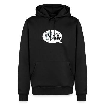 Halloween Lustiger Geist - Männer Premium Bio Hoodie - Schwarz - Vorne - Nico (187cm)