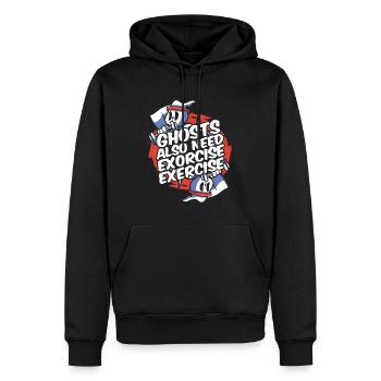 Halloween Lustige Geister - Männer Premium Bio Hoodie - Schwarz - Vorne - Nico (187cm)