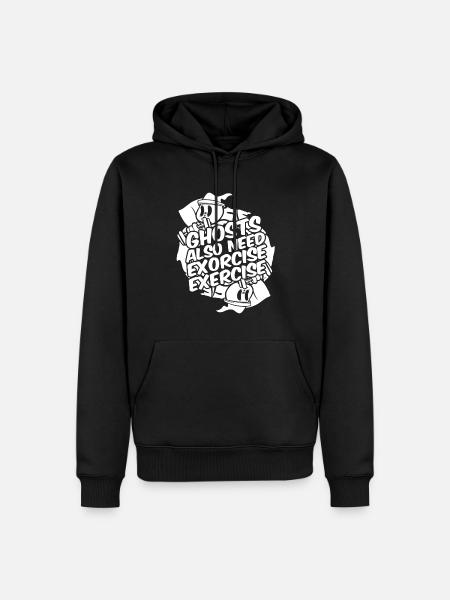 Halloween Komisch - Männer Premium Bio Hoodie - Schwarz