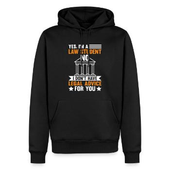 YES I M A LAW STUDENT NO I DON T HAVE LEGAL ADVICE - Männer Premium Bio Hoodie - Schwarz - Vorne - Nico (187cm)