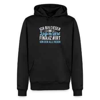 Finanzbeamter Finanzmanager Geld Job Arbeit - Männer Premium Bio Hoodie - Schwarz - Vorne - Nico (187cm)