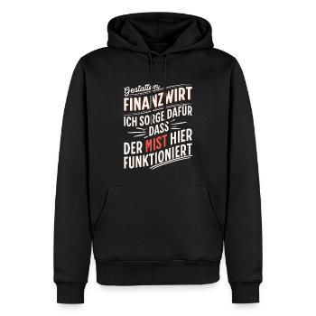 Finanzbeamter Finanzmanager Geld Job Arbeit - Männer Premium Bio Hoodie - Schwarz - Vorne - Nico (187cm)