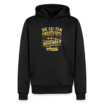 Finanzbeamter Finanzmanager Geld Job Arbeit - Männer Premium Bio Hoodie - Schwarz - Vorne - Nico (187cm)