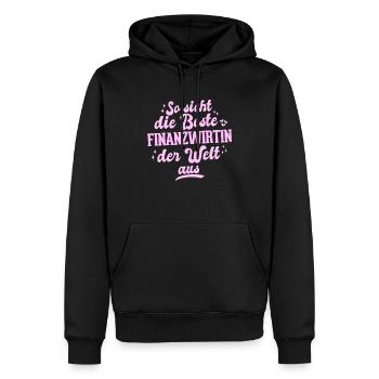 Finanzbeamter Finanzmanager Geld Job Arbeit - Männer Premium Bio Hoodie - Schwarz - Vorne - Nico (187cm)