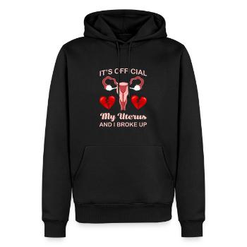 Hystérectomie Cœur Unterus Hystérectomie - Sweat à capuche Premium bio Homme - noir - Devant - Nico (187cm)