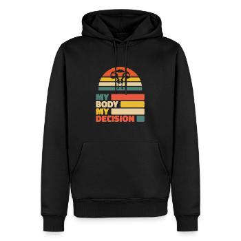 Hysterektomie - Männer Premium Bio Hoodie - Schwarz - Vorne - Nico (187cm)