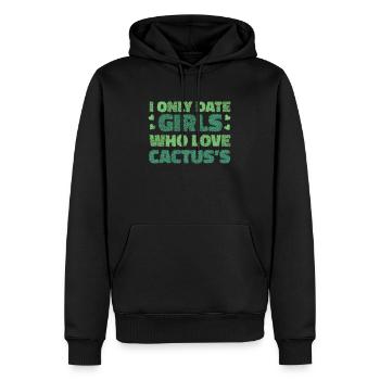 Kaktus Garten Komisch - Männer Premium Bio Hoodie - Schwarz - Vorne - Nico (187cm)