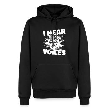 Musiklehrer Musik Lehrer Mikrofon - Männer Premium Bio Hoodie - Schwarz - Vorne - Nico (187cm)