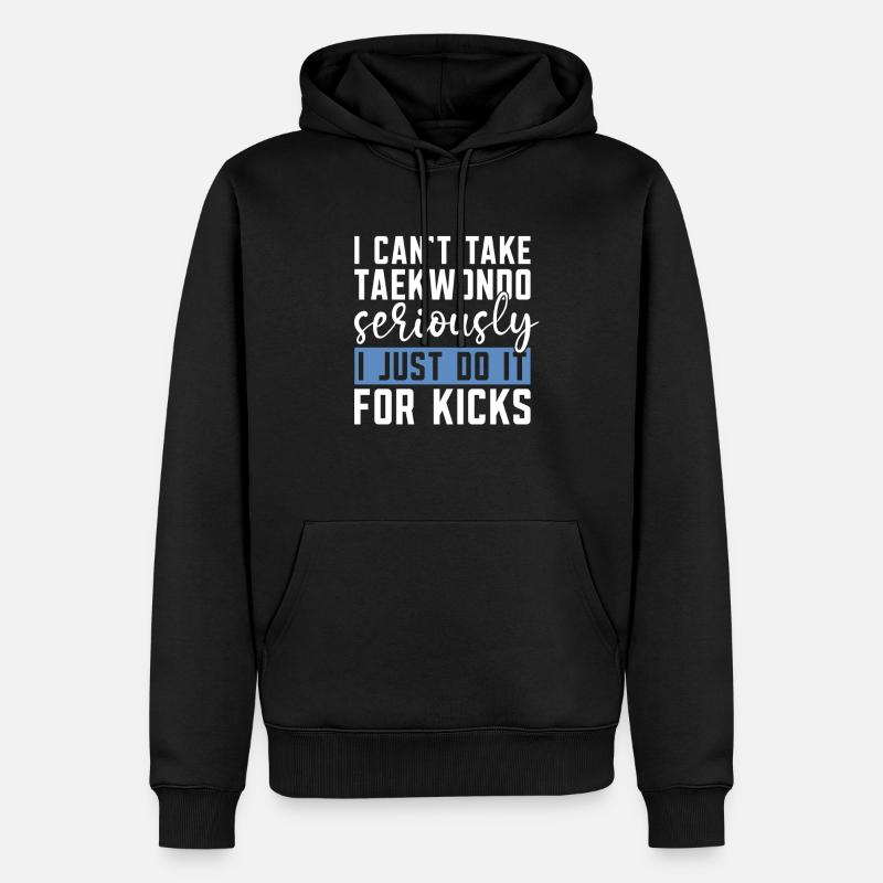 Coups de pied de taekwondo - Sweat à capuche Premium bio Homme - noir