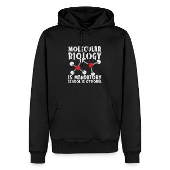 École de biologie Biologiste moléculaire - Sweat à capuche Premium bio Homme - noir - Devant - Nico (187cm)