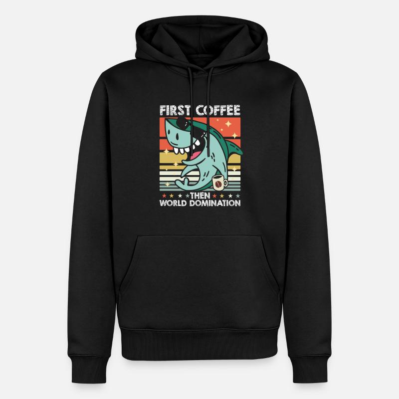Shark Sunglasses Café - Sweat à capuche Premium bio Homme - noir