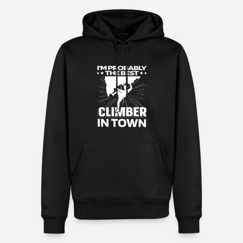 Grimpeur grimpeur drôle - Sweat à capuche Premium bio Homme - noir