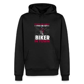 Cross Country Mountain Bike Mtb Witzig - Männer Premium Bio Hoodie - Schwarz - Vorne - Nico (187cm)