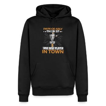 Frisbee Golf Disc Golf - Sweat à capuche Premium bio Homme - noir - Devant - Nico (187cm)