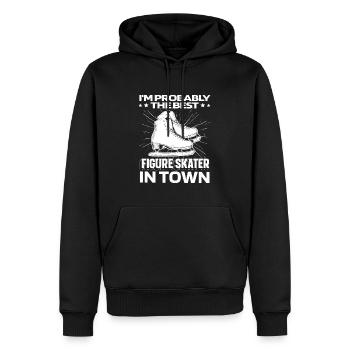 Figure skating Figure skater Witzig - Men’s Premium Organic Hoodie - black - Front - Nico (187cm)