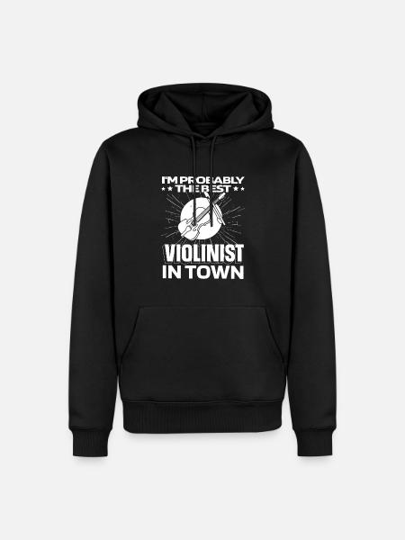 Violon Violon Drôle - Sweat à capuche Premium bio Homme - noir