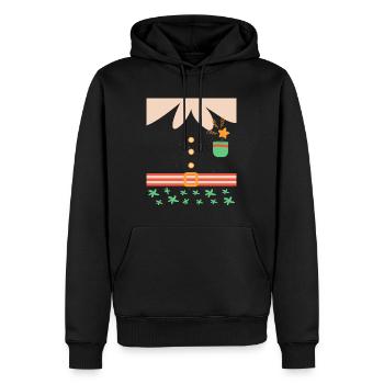 Wichtel Christmas Weihnachten Geschenk - Männer Premium Bio Hoodie - Schwarz - Vorne - Nico (187cm)