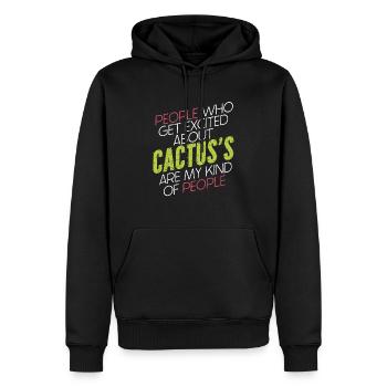 Kaktus Garten Sukkulenten - Männer Premium Bio Hoodie - Schwarz - Vorne - Nico (187cm)
