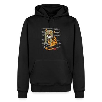 Écharpe de lunettes de soleil Tiger - Sweat à capuche Premium bio Homme - noir - Devant - Nico (187cm)