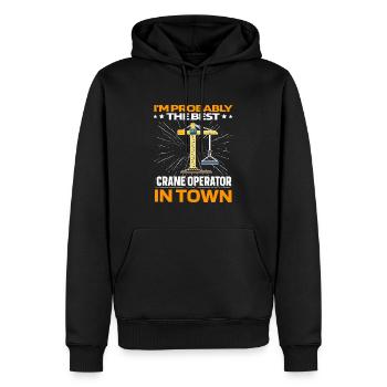 Kranfahrer Kranführer - Männer Premium Bio Hoodie - Schwarz - Vorne - Nico (187cm)