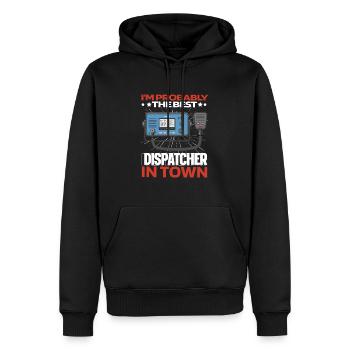 Centre d’opérations du centre de contrôle des appels d’urgence Lustig - Sweat à capuche Premium bio Homme - noir - Devant - Nico (187cm)